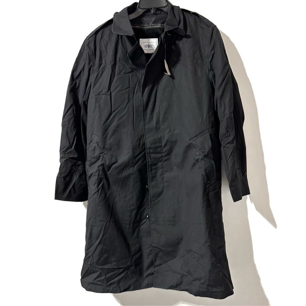 American Apparel DPSC Mens Military Coat Sherpa Lining Black Size 44 R NWT